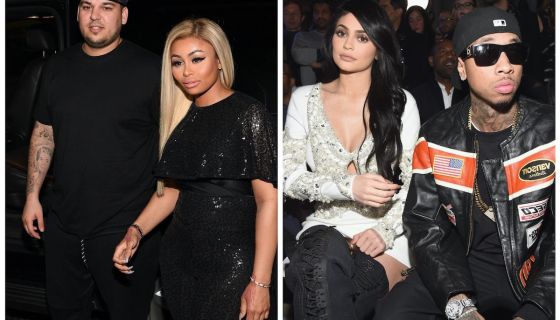 Blac Chyna and Rob Kardashian at Onyx Nightclub on March 27, 2016 in Atlanta, Georgia, Tyga and Kylie Jenner attend the Front Row for the Philipp Plein Fall/Winter 2017/2018 Women's And Men's Fashion Show at The New York Public Library on February 13, 2017