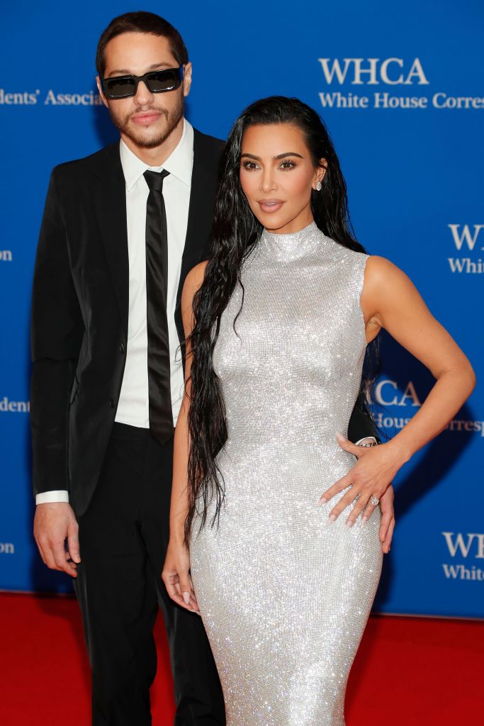 Kim Kardashian & Pete Davidson Make Red Carpet Debut As Comedian Allegedly Inks Kim’s Kid’s Initials Across His Neck