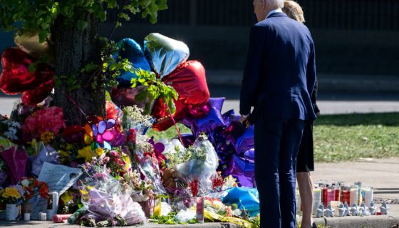 President Biden visits site of Mass Shooting in Buffalo New York that left 10 Dead