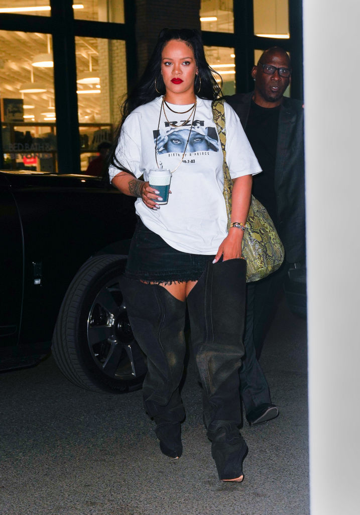 Rihanna Rocks Thigh-High Boots During Date Night With A$AP Rocky