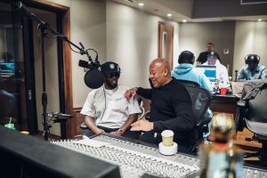 Diddy joins Dr. Dre in the studio