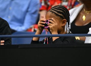 Olympia Ohanian and Serena Williams family at US Open