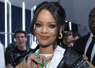 Rihanna flaunts baby bump in black leather jacket for Pharrell's Louis  Vuitton campaign