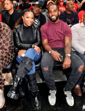 Celebrities Attend Houston Rockets v Atlanta Hawks