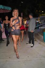 Emily Salch attends Drake's birthday party at Sexy Fish