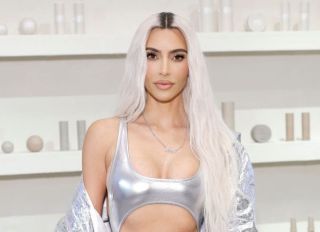 Kim Kardashian visits the SKKN by KIM holiday pop-up store at Westfield Century City Mall...