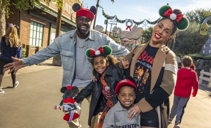‘Tis The Season! Lance Gross Enjoys Festive Family Funday At Magically Merry Disneyland Resort