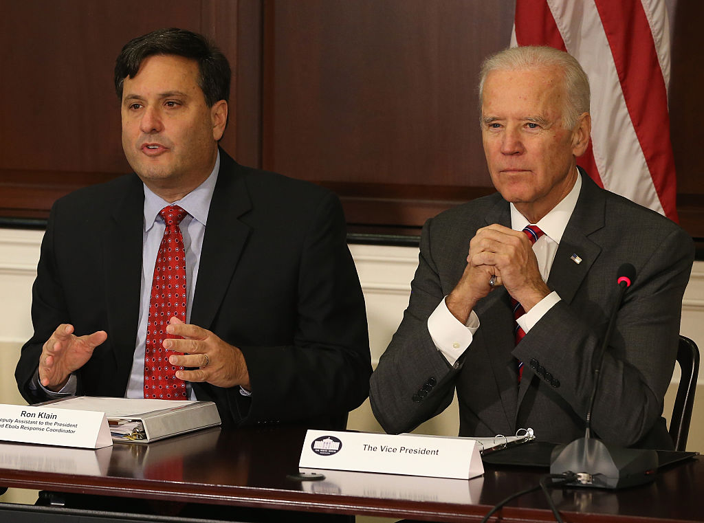 Joe Biden And Ebola Response Coordinator Ron Klain Meet With Aid Groups