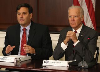 Joe Biden And Ebola Response Coordinator Ron Klain Meet With Aid Groups