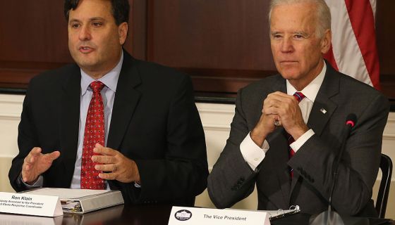 Joe Biden And Ebola Response Coordinator Ron Klain Meet With Aid Groups