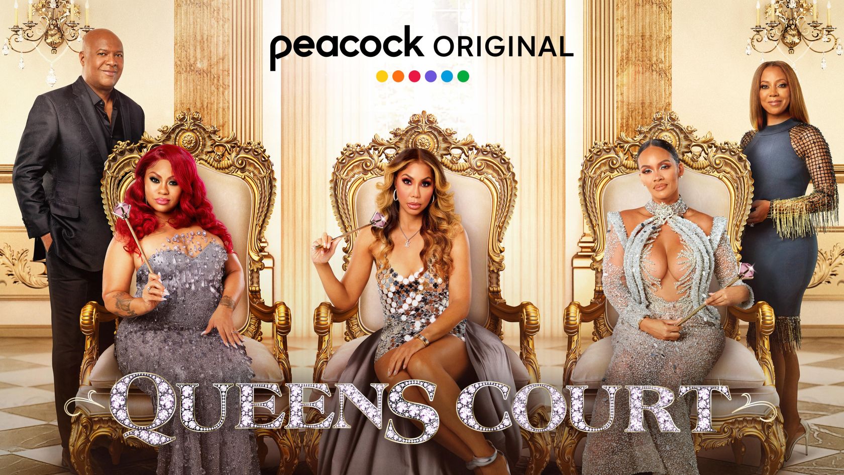 Queens Court, love, The, peacock, LisaRaye, K.Michelle, London “Deelishis” Charles.
