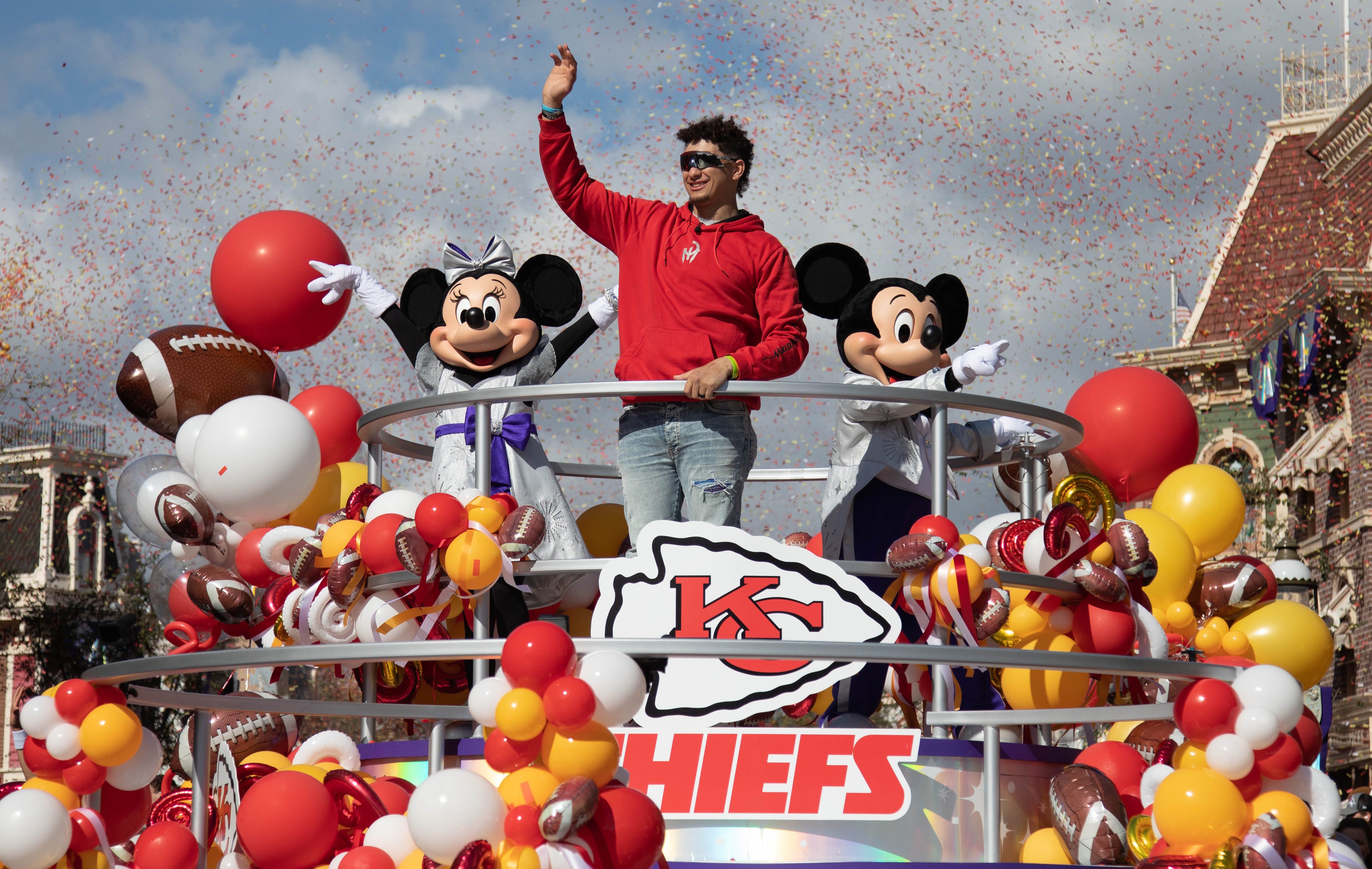 Patrick Mahomes visits Disneyland assets