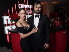 Jenny Slate and Ben Shattuck at the 29th Screen Actors Guild Awards presented by Official Spirits Partner Campari.