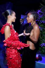 Yara Shahidi and Janelle Monae 2023 Vanity Fair Oscars Party