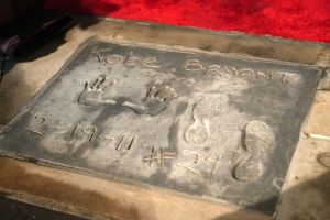 Kobe Bryant's Hand And Foot Prints Placed At TCL Chinese Theatre Forecourt