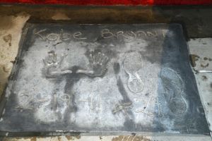 Kobe Bryant's Hand And Foot Prints Placed At TCL Chinese Theatre Forecourt