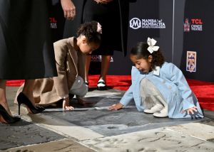 Kobe Bryant's Hand And Foot Prints Placed At TCL Chinese Theatre Forecourt