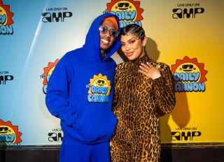 Nick Cannon and Abby De La Rosa attend The Daily Cannon launch party