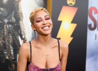 Meagan Good attends "Shazam! Fury of the Gods" Premiere - Red Carpet