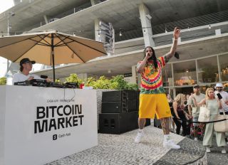 Waka Flocka performs at Cash App's Bitcoin Market