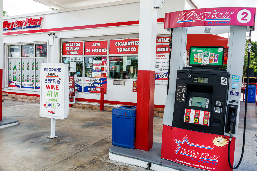 Miami, Florida, Westar Mart gas station and convenience store