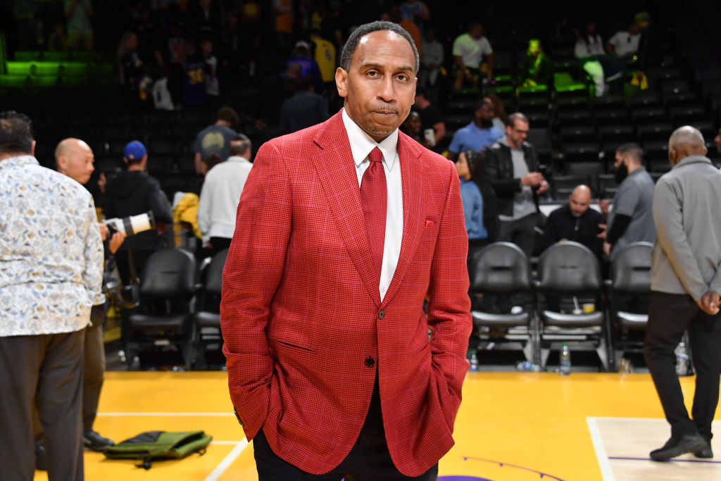Stephen A. Smith - Celebrities At The Los Angeles Lakers Game