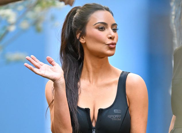 Kim Kardashian's SKIMS Is Dropping A Faux Leather Swim Collection