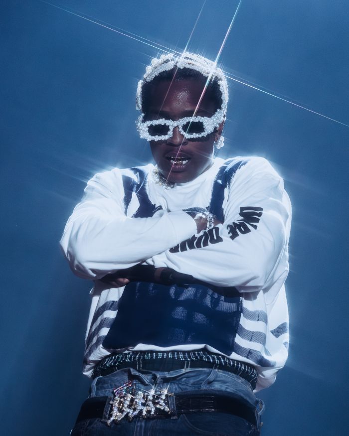 A$AP Rocky Shades Travis Scott & A$AP Bari At Rolling Loud