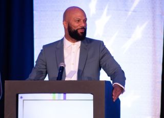 Images of Common and Christine White at the Georgia Alliance Awards