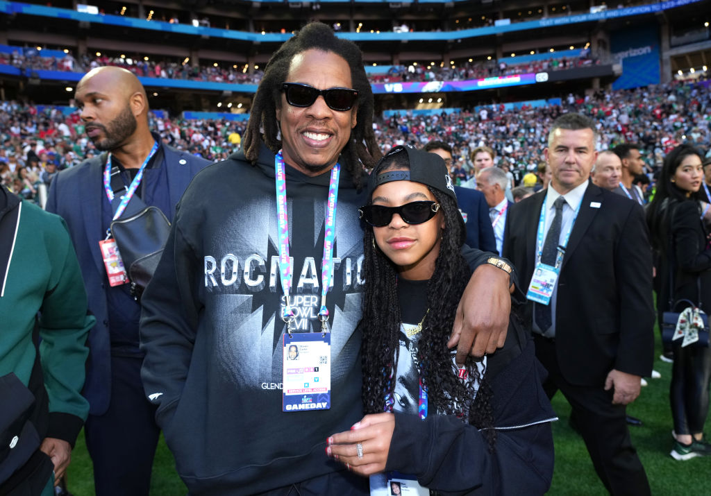 Jay-Z and Blue Ivy - Super Bowl LVII Pregame
