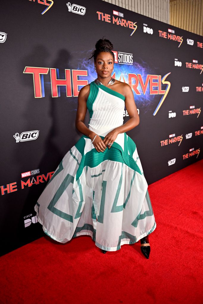 Nia DaCosta Stuns At ‘The Marvels’ Premiere Screening Event
