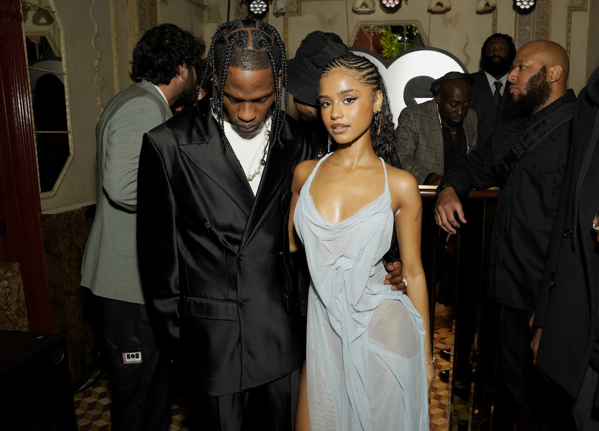 Travis Scott and Tyla attend the GQ Men Of The Year Dinner and VIP Celebration 2023