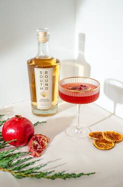 Southbound Tequila's 'Pomegranate Aperol with Cinnamon Sugar Brule' Sliced Orange