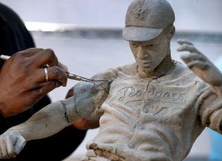 Stolen Jackie Robinson Statue Found Broken & Burned