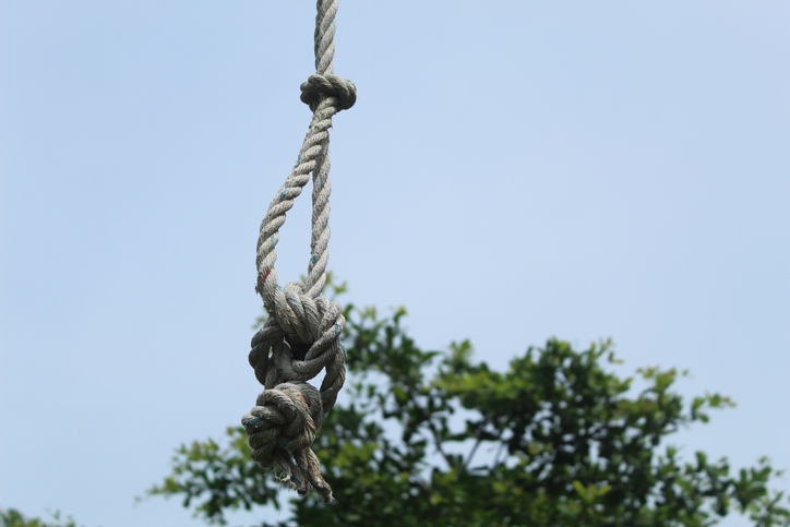 White hanging rope