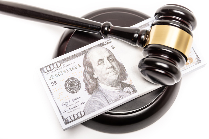 Gavel and Money Concept for Financial Legal Issues.