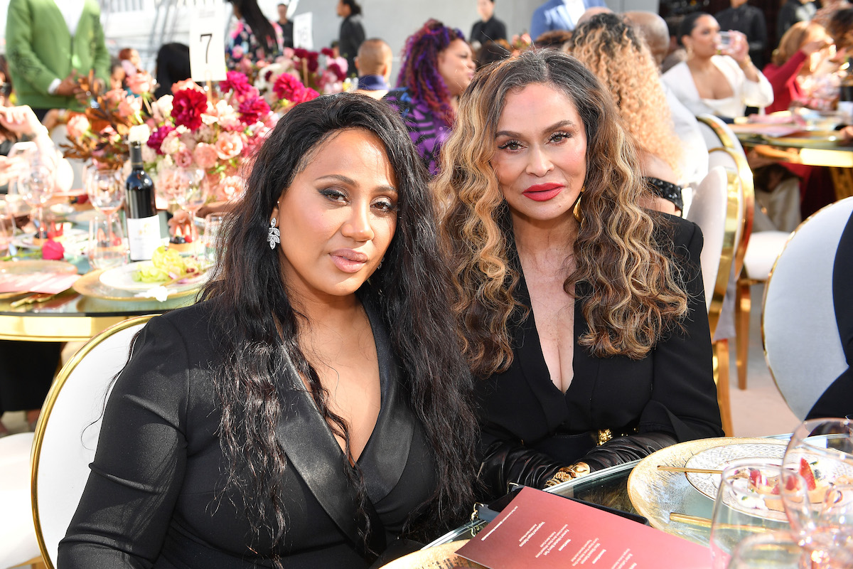 Angie Beyince and Tina Knowles attend 17th Annual Essence Black Women In Hollywood Awards
