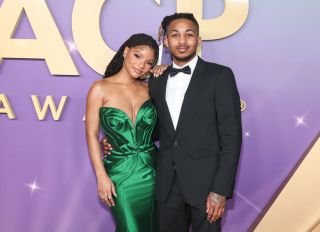 Halle Bailey and DDG attend 55th NAACP Image Awards - Arrivals