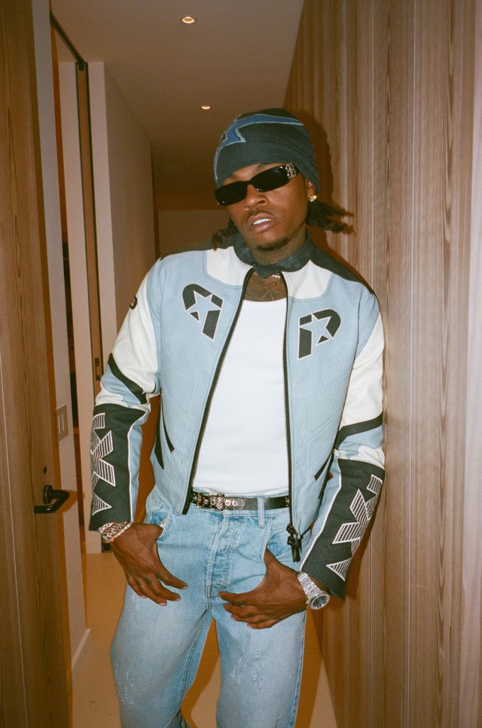 Rapper Gunna wears his boohooMAN collab 'P By Gunna'