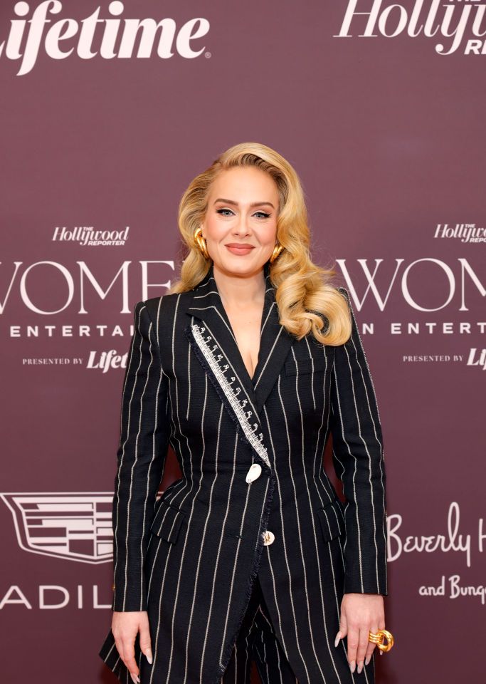 Adele attends The Hollywood Reporter's Women In Entertainment 2023 - Arrivals