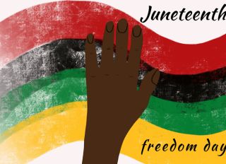 Juneteenth Independence Day Design with Brushes