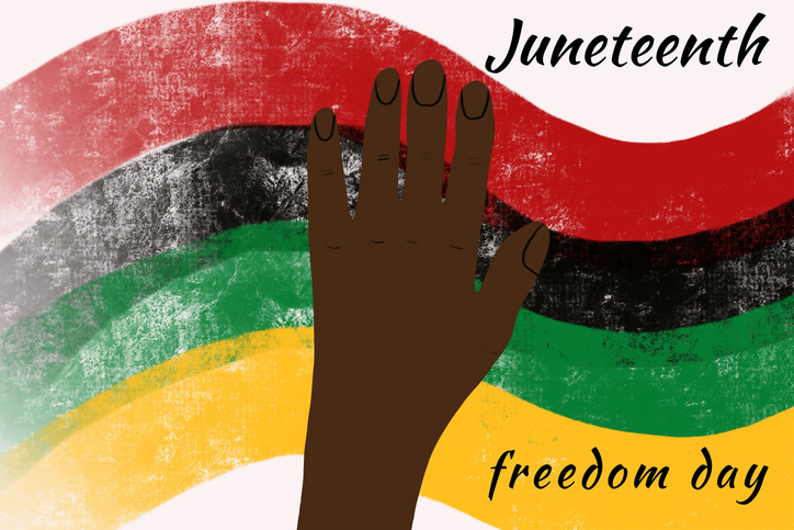 Juneteenth Independence Day Design with Brushes