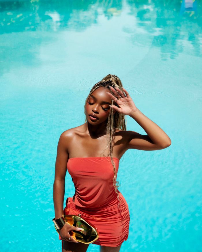 Marsai Martin models her new PrettyLittleThing petite edit