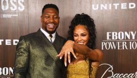 Jonathan Majors and Meagan Good attend 2024 EBONY Power 100 Gala - Arrivals