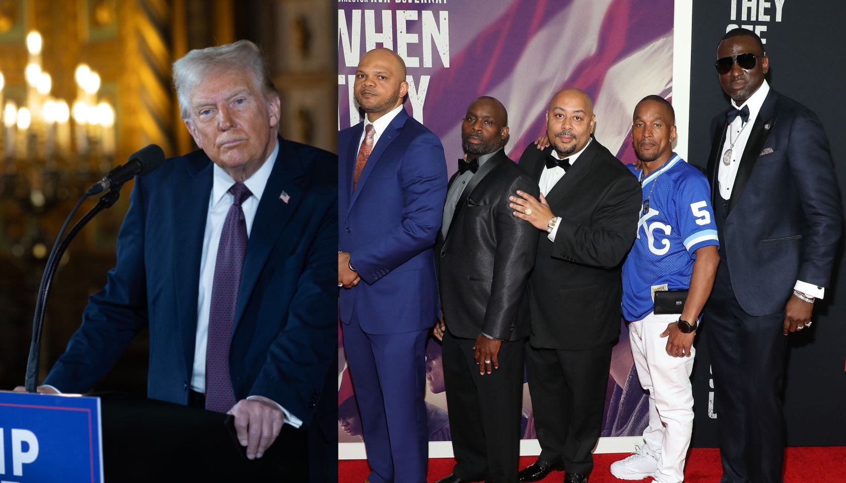 Donald Trump x Exonerated Five fka Central Park Five ( Kevin Richardson, Antron Mccray, Raymond Santana Jr., Korey Wise and Yusef Salaam)