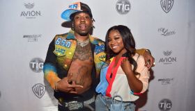YFN Lucci and Reginae Carter attend 650 LUC: Gangsta Grillz Listening Event