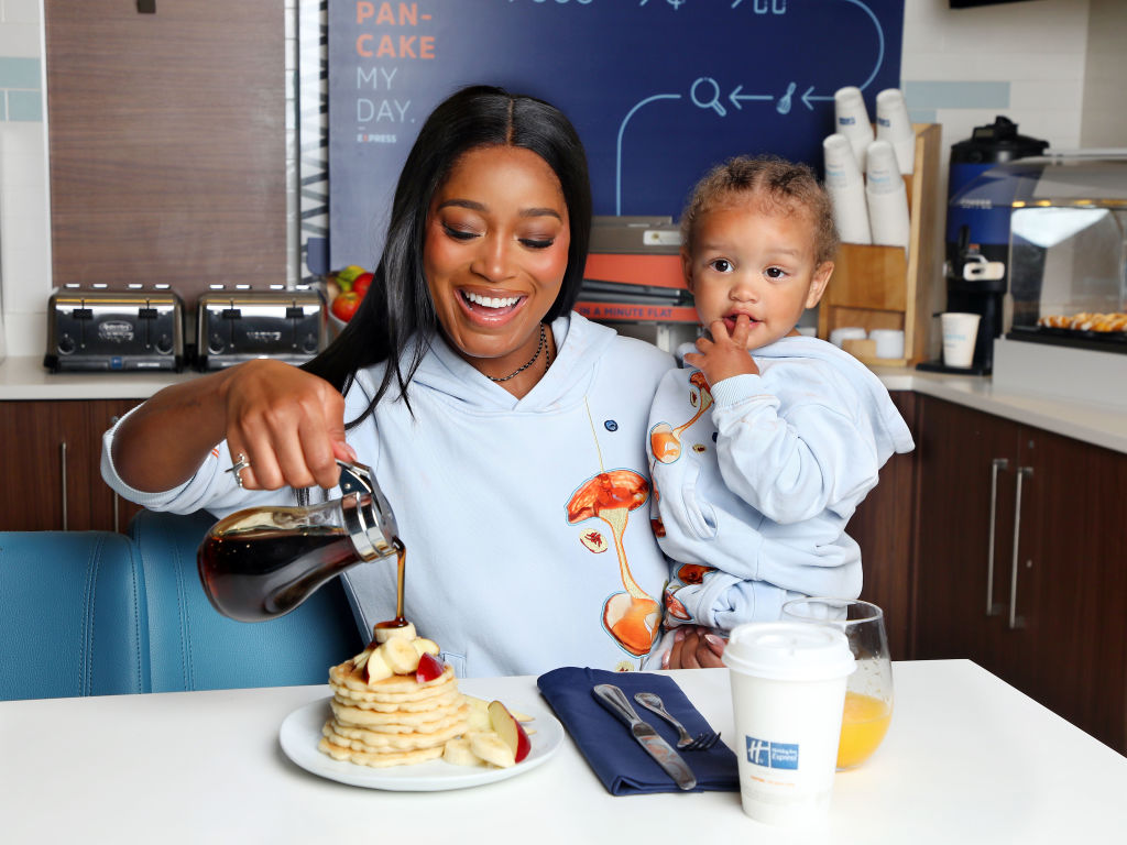 Holiday Inn Express Celebrates National Pancake Day with Keke Palmer and Son