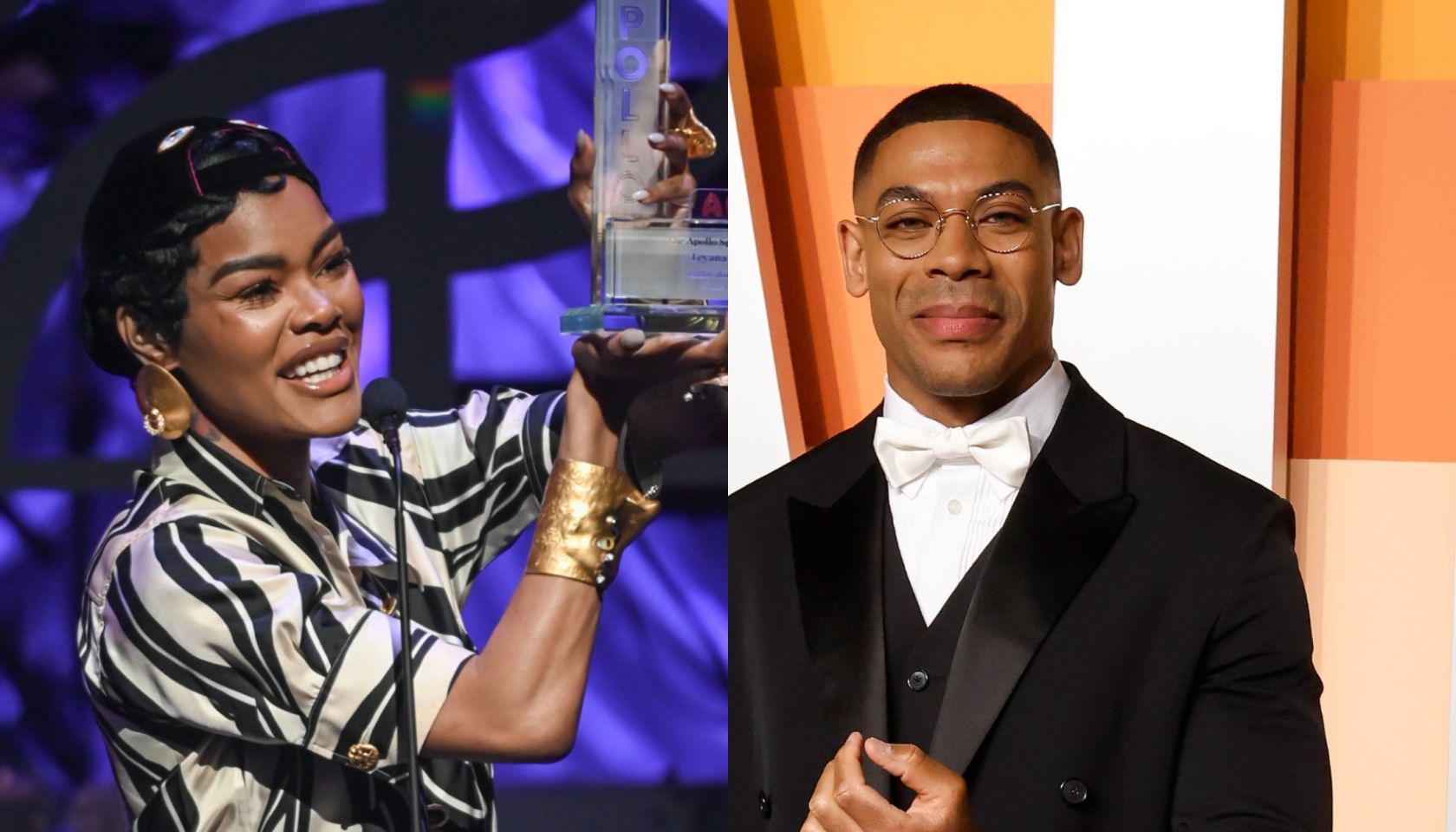 Teyana Taylor Seemingly Dotes On Aaron Pierre During Speech Teyana Taylor Seemingly Dotes On Aaron Pierre During Speech