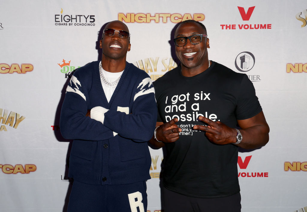 Chad Ochocinco and Shannon Sharpe attend The Volume - Nightcap Live Show with Shannon Sharpe and Chad Ochocinco