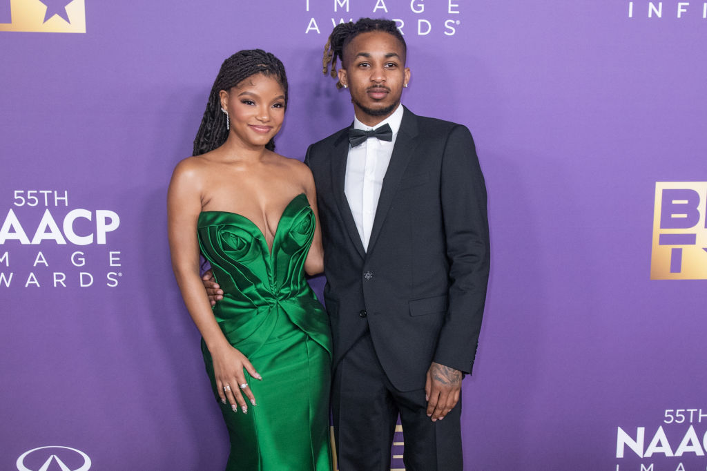 Halle Bailey & DDG attend 55th Annual NAACP Awards - Arrivals